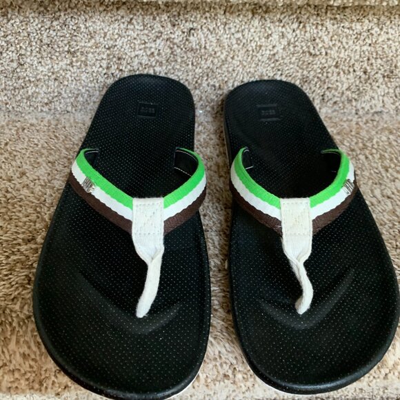 Hugo Boss Men\'s Green & White Flip Flop Thong Sandals - main image 8